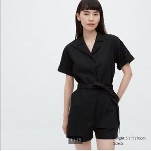 Uniqlo linen short-sleeve romper